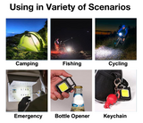 Portable Keychain Light Mini Cob Emergency Flashlight for Walk Dog Repairing Light Bottle Opener Light Magnetic Camping Light Jennyshome