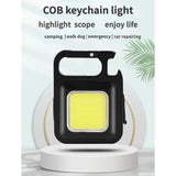 Portable Keychain Light Mini Cob Emergency Flashlight for Walk Dog Repairing Light Bottle Opener Light Magnetic Camping Light Jennyshome