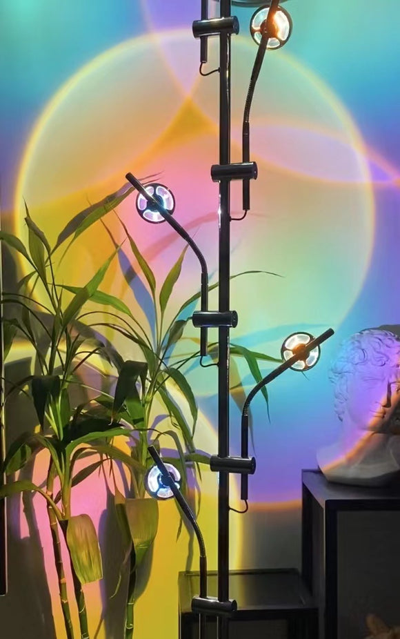 Rainbow Floor lamp Nordic replica lamp designer Luxury italian fashion style lamp LED Projection silver lamp Bedroom Art studio loft floor lamp