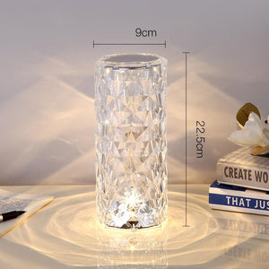 Crystal LED Table Lamp Rose Light Projector Touch Night light Flower Desk Lamp Jennyshome