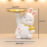 2023 Cute Rabbit Bunny Figurines 12 Zodiac Statues Phone Holder Storage Tray Ornaments New Year Home Decoration Jennyshome
