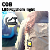 Portable Keychain Light Mini Cob Emergency Flashlight for Walk Dog Repairing Light Bottle Opener Light Magnetic Camping Light Jennyshome