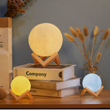 3D LED Moon Lamp Printed Bedside Moon Night Light Jennyshome
