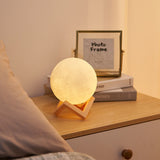 3D LED Moon Lamp Printed Bedside Moon Night Light Jennyshome
