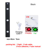 Magnetic LED Bar Cat Eye Spot Light Effect Rechargeable Battery Lamp USB Night Lights for Kitchen Under Cabinet Wardrobe cuisine Jennyshome