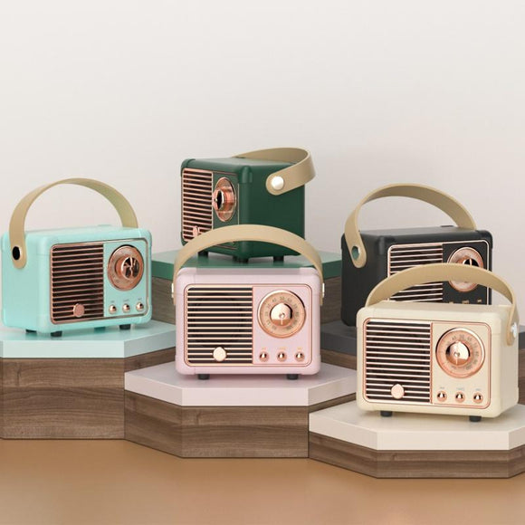 Retro Bluetooth Speaker HM11 Classical Retro Music Player Sound Stereo Portable Decoration Mini Speakers Travel Music Player Jennyshome