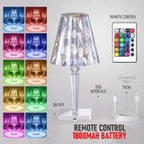 LED Diamond Crystal Projection Night Lights Table Lamp RGB Touch Control Light Jennyshome