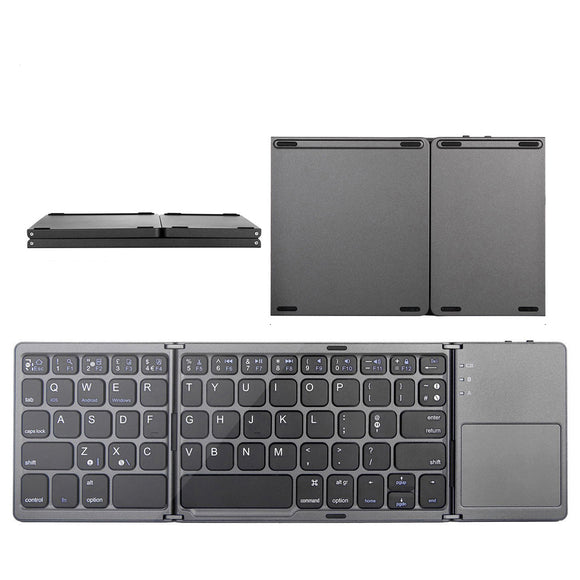 Mini Folding keyboard with Touchpad Wireless Bluetooth Keyboard - Jennyhome Jennynail