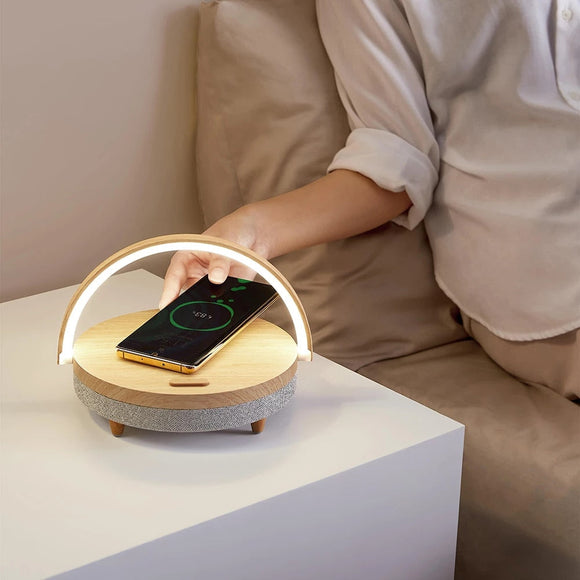 All-in-one Wireless Charger + LED Lamp + Bluetooth Speaker - Jennyhome Jennyshome