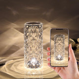 Crystal LED Table Lamp Rose Light Projector Touch Night light Flower Desk Lamp Jennyshome