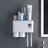 3 Color Bathroom Accessories Toothbrush Holder Automatic Toothpaste Dispenser-Jennyhome
