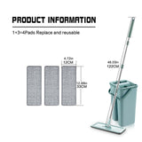 360 Rotating Flat Mop with Bucket  Household Cleaning Squeeze Mop-Jennyhome
