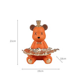 Creativity Resin Violent Bear Figurine Snack Candy Storage Sculpture-Jennyhome