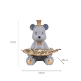 Creativity Resin Violent Bear Figurine Snack Candy Storage Sculpture-Jennyhome