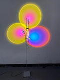 Rainbow Floor lamp Nordic replica lamp designer Luxury italian fashion style lamp LED Projection silver lamp Bedroom Art studio loft floor lamp